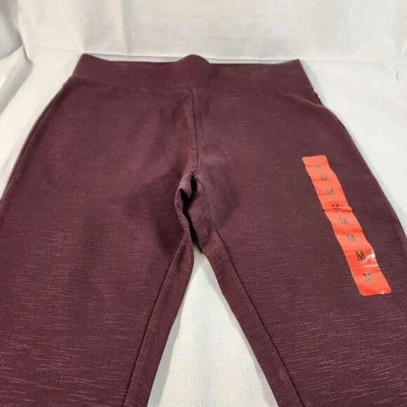 Matty M Yoga Pants Women Size M Jegging Stretch Ankle Flat Front Plum NEW FstShp - Picture 2 of 10